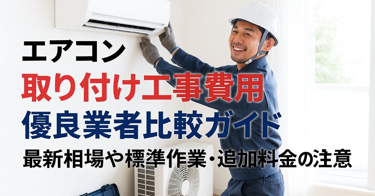 エアコンの取り付け工事費用と優良業者比較ガイド｜最新相場や標準作業 